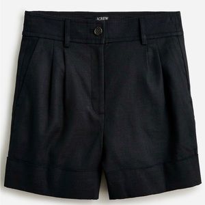 J. Crew Cuffed high-rise suit short in stretch linen blend